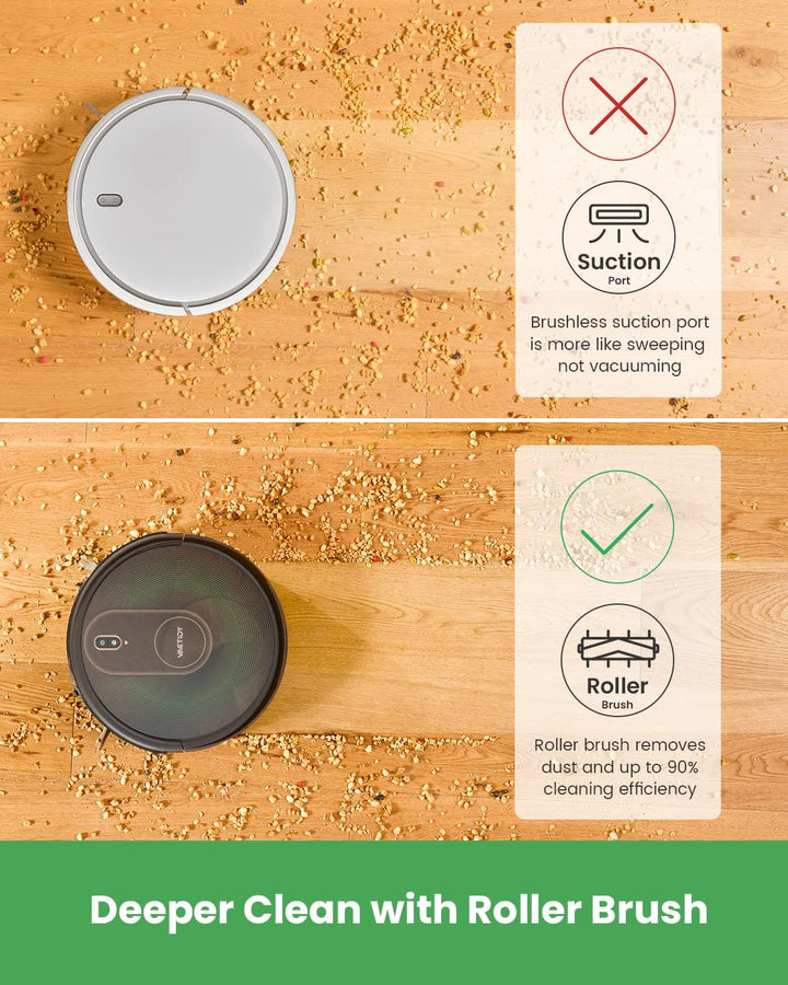 Vactidy Nimble T8 2 in 1 Saugroboter mit Wischfunktion, 3000Pa Saugkraft Staubsauger Roboter mit Wis