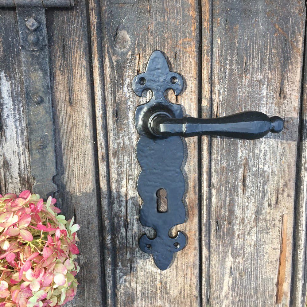 Antikas - Zimmertür Garnitur Antik schwarz - antike Beschläge für Innentüren Tür-Garnitur