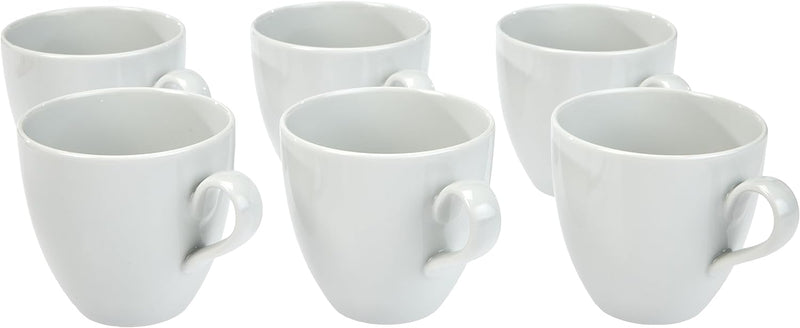 Alessi Mami“ Kaffee-Obertasse 6 Stück aus weissem Porzellan 8,0cm, 8 cm, 6 6er-Set, 6er-Set