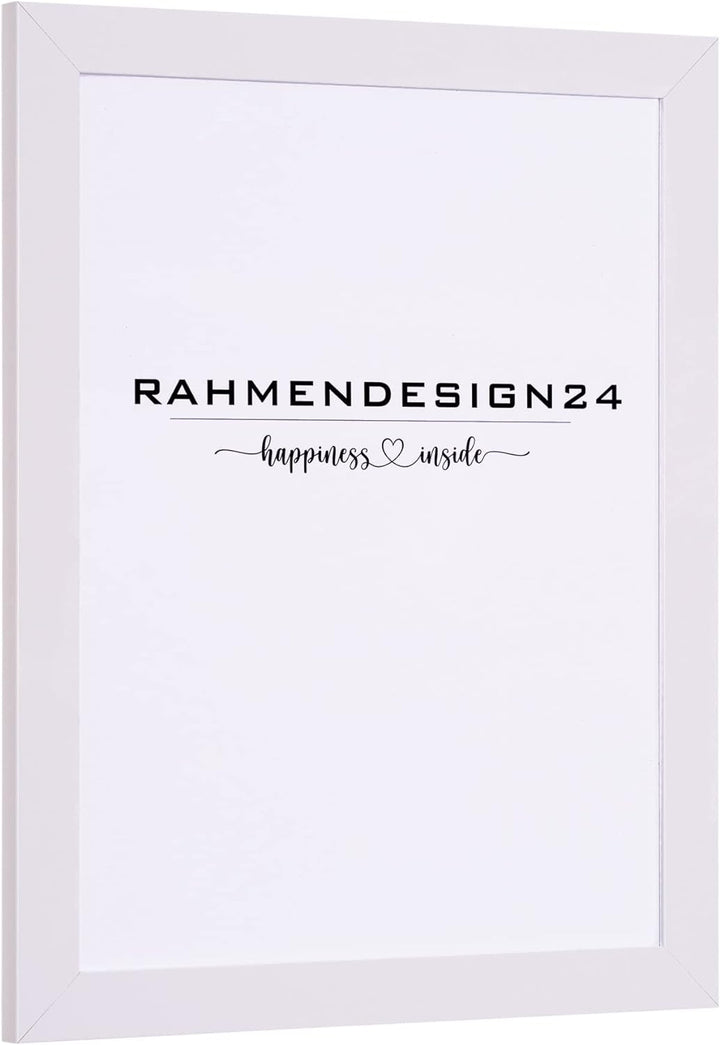 Rahmendesign24 Bilderrahmen Tokio 45x60 (POSTERFORMAT) WEIss (hochglanz) Fotorahmen, Wechselrahmen,