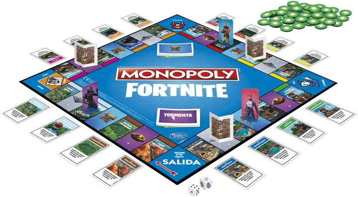 Monopoly Fortnite (spanische Version), Mehrfarbig, Einheitsgrösse (Hasbro E6603105), Spanische Versi