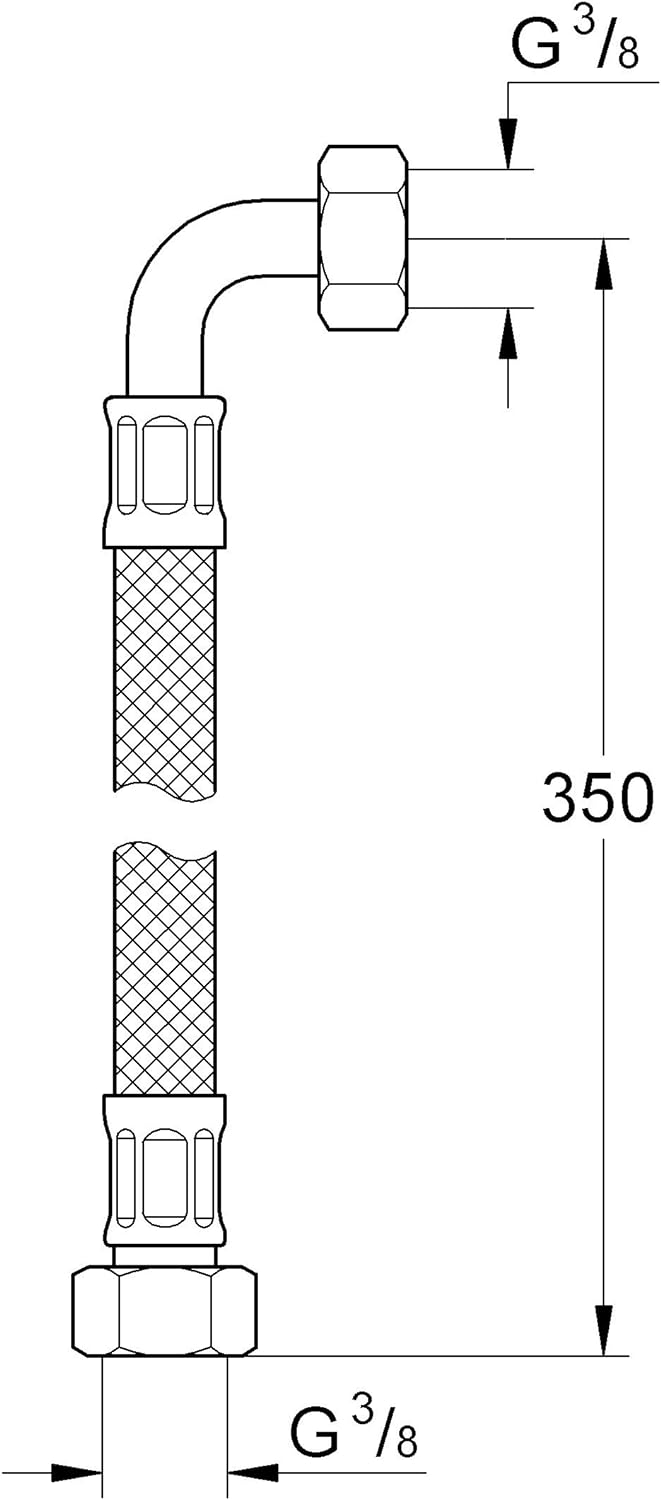 GROHE Anschlussschlauch (Original Ersatzteil, Langlebig, Robust, Herstellergarantie: 5 Jahre, Passge