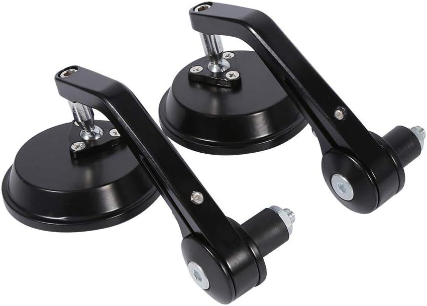 Motorrad Lenker Rückspiegel, 1 Paar 7/8 Zoll Rückansicht Universal Runder Motorrad Rückspiegel Chrom