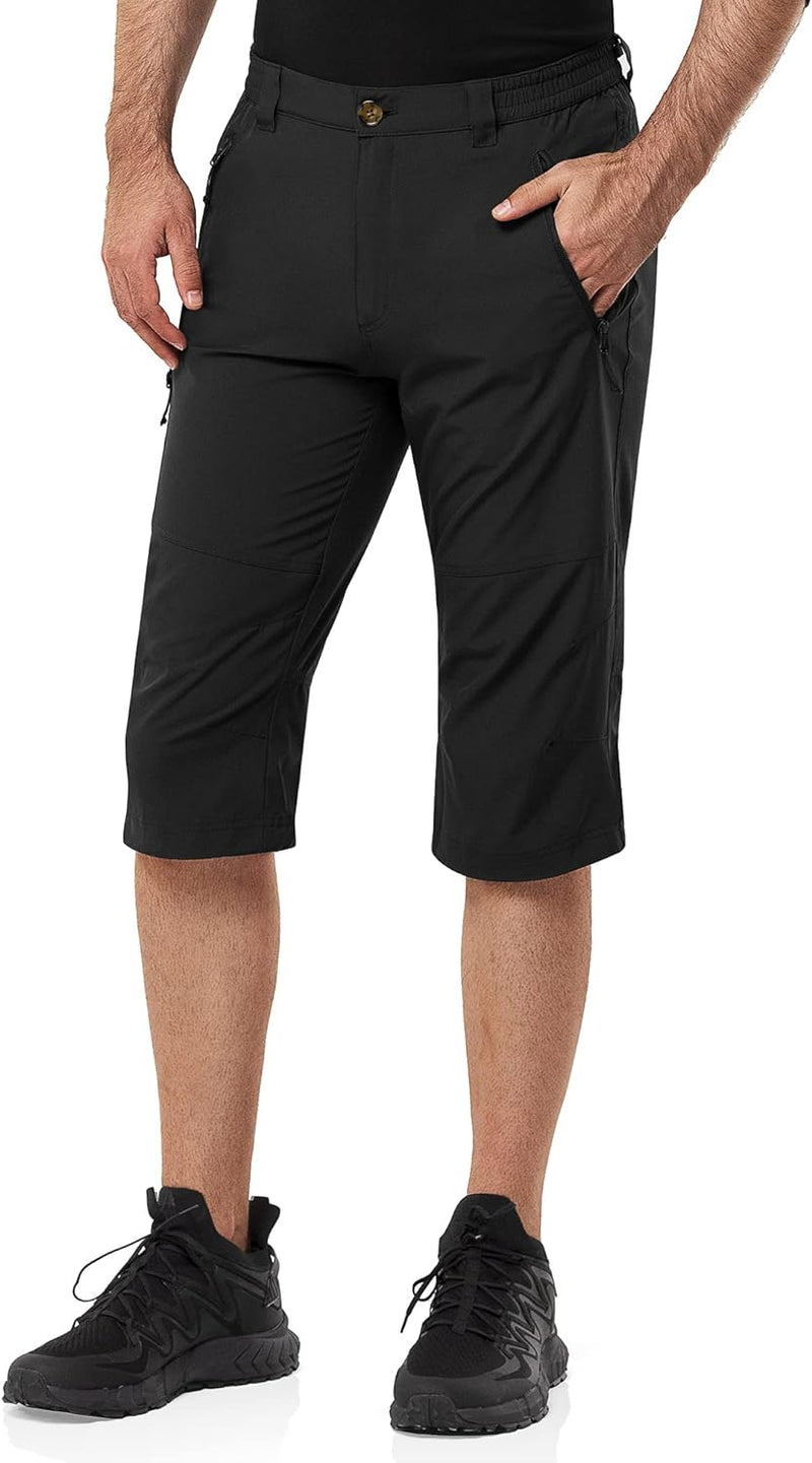 33,000ft Herren 3/4 Hose Cargo Shorts Kurze Wanderhose Stretch Leichte Radhose Sommer Capri Dreivier