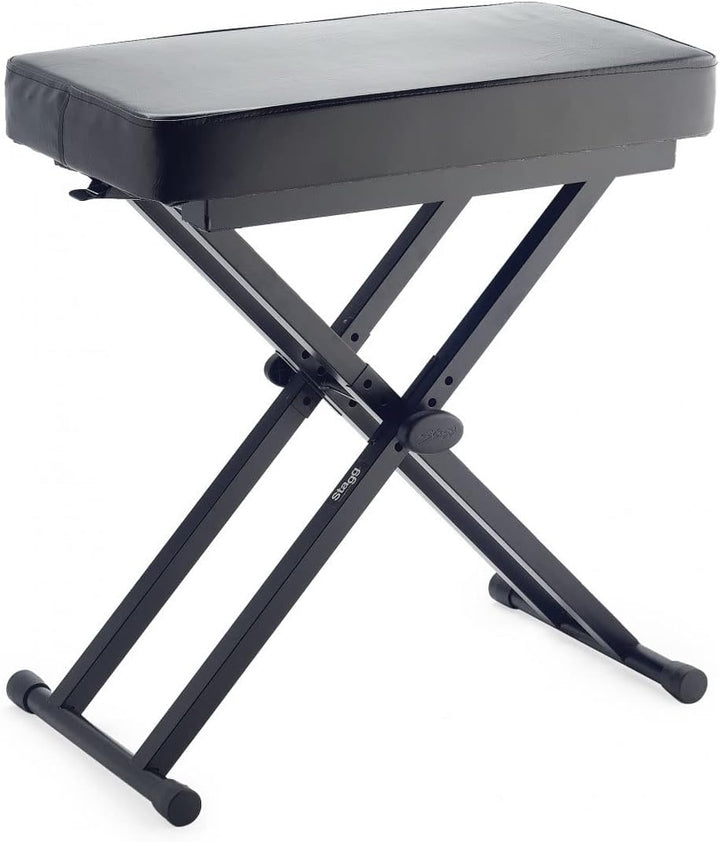 Stagg KEB-A60 Klavierbank Keyboard Hocker Sitzbank + keepdrum Kopfhörer