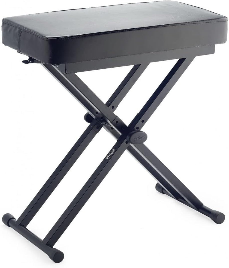 Stagg KEB-A60 Klavierbank Keyboard Hocker Sitzbank + keepdrum Kopfhörer