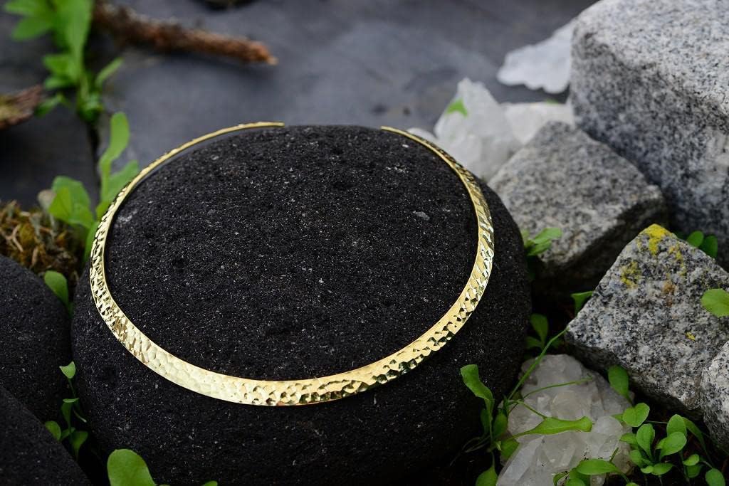 Windalf Männer Torques DVALIN Ø 15 cm Wikinger Halsreif Halsschmuck Bohemian Touch Handarbeit Messin