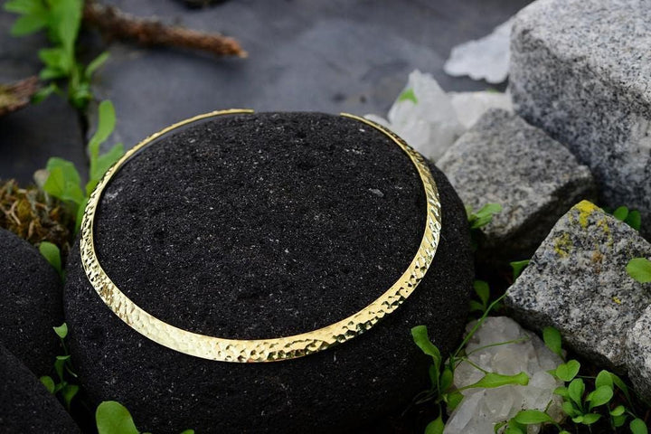 Windalf Männer Torques DVALIN Ø 15 cm Wikinger Halsreif Halsschmuck Bohemian Touch Handarbeit Messin