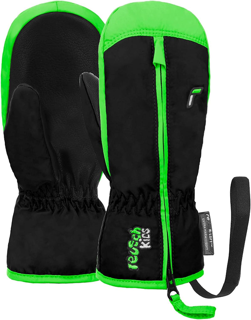 Reusch Babys Fäustlinge Ben Mitten 7716 black/neon green 0