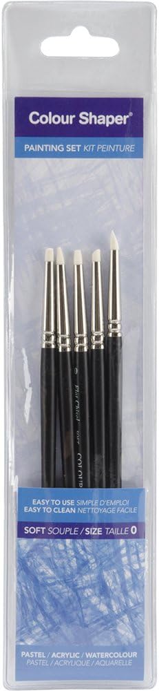 Colour Shaper CSH11901 Gummipinsel-Set, Grösse 0, elfenbein