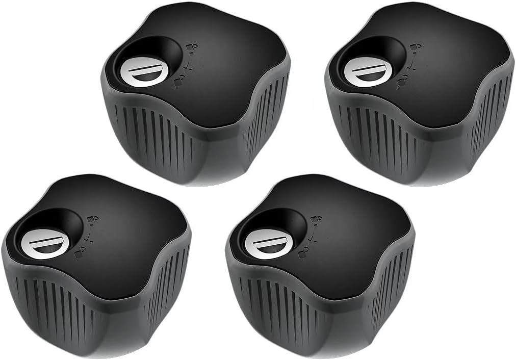 Thule 527010 Abschliessbare Kippmutter, 4 Stück, Schwarz Einheitsgrösse Black, Einheitsgrösse Black