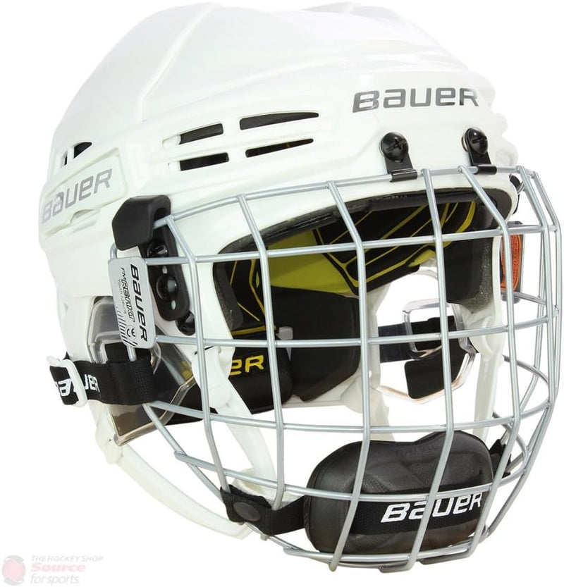 BAUER RE-AKT 100 Helm Combo Bambini, Farbe:weiss