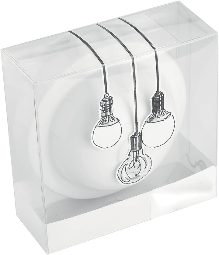 AMARCORDS - 3 Rosetten aus Porzellan für Pendelleuchten mit farbig gewölbten Keramikgehäusen SCHWARZ