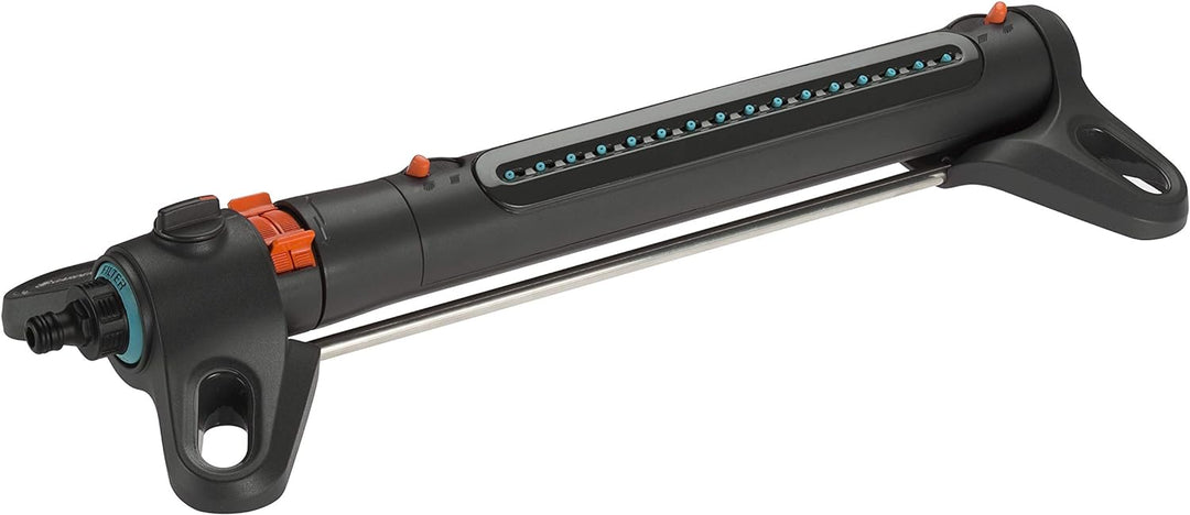 Gardena Viereckregner AquaZoom M: Regner zur Bewässerung von Flächen & Wasserstop 13 mm (1/2 Zoll) u