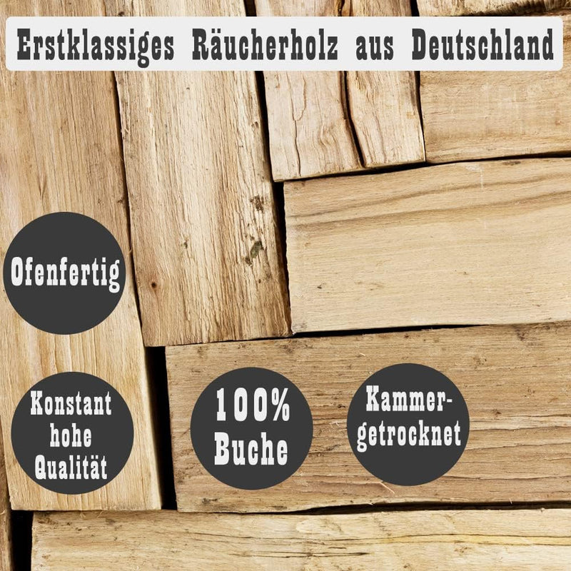 Buche Smoker Holz Räucherholz Brennholz 10-30 kg Buchenholz ohne Rinde 25 cm Kaminholz Smoke Feuerho