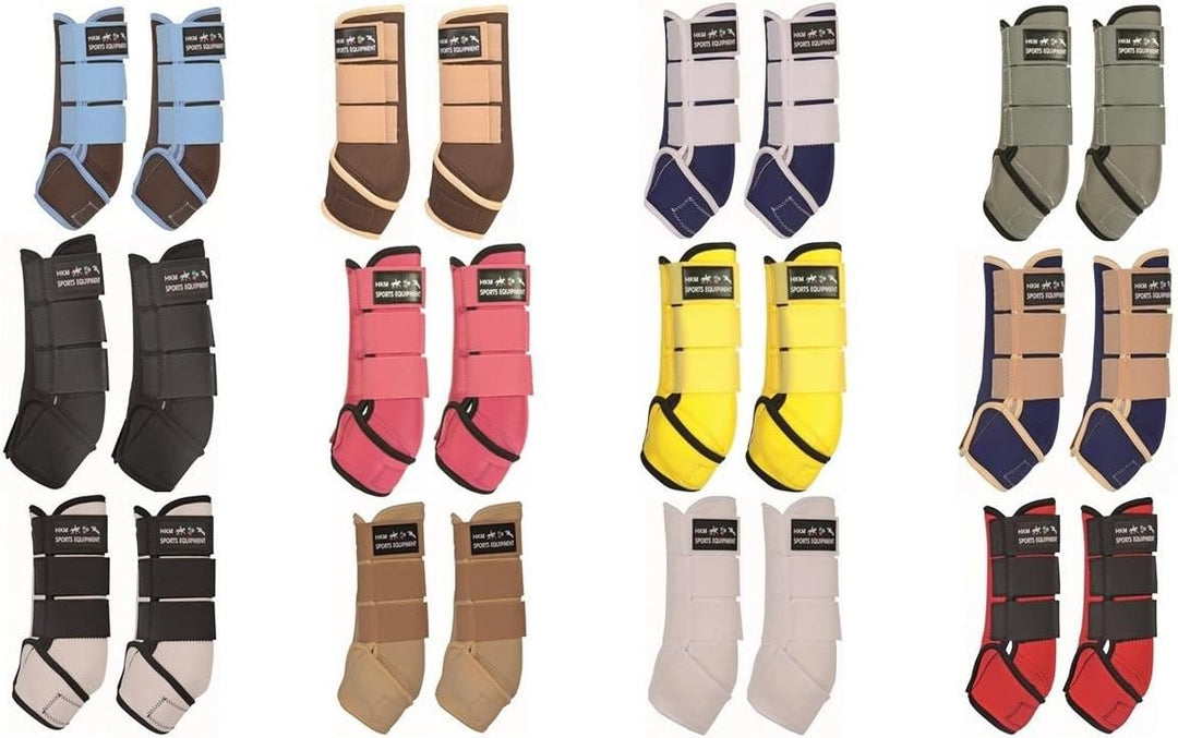 HKM Neoprengamaschen - Colour - Dunkelblau/Weiss XL, Dunkelblau/Weiss XL