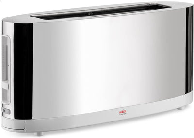 Alessi SG68 W Design Toaster mit Brötchenaufsatz, aus Edelstahl und PC, weiss