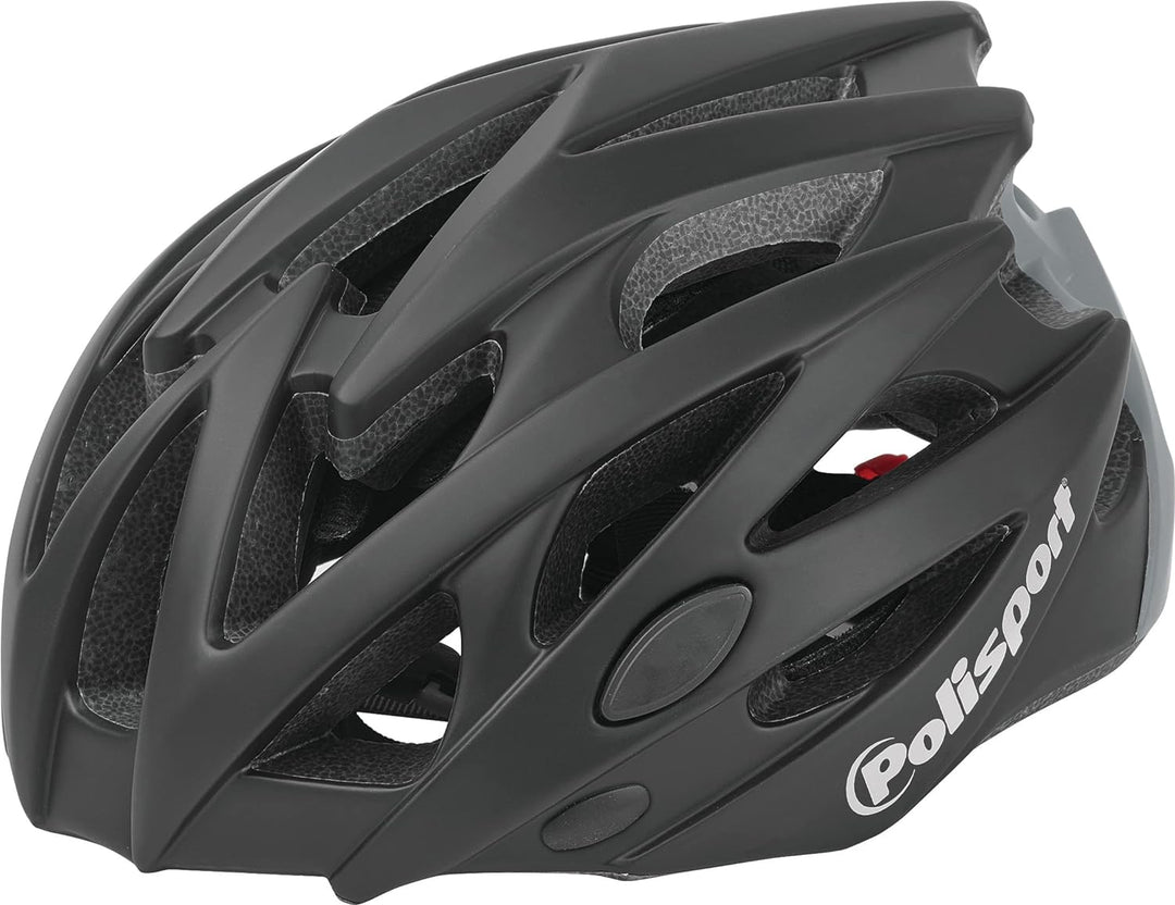 Polisport Unisex-Adult Helmet TWIG-(L=58/61) Helm, Schwarz/Grau, M