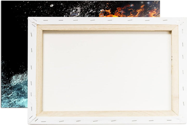 deyoli Feuer und Wasser prallen zusammen Format: 60x40 cm als Leinwandbild, Motiv fertig gerahmt auf