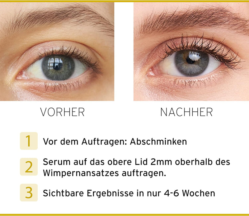 Nuvega Lash Super V – Veganes Wimpern- & Augenbrauenserum I Lange Wimpern in 4-6 Wochen I Lash Serum