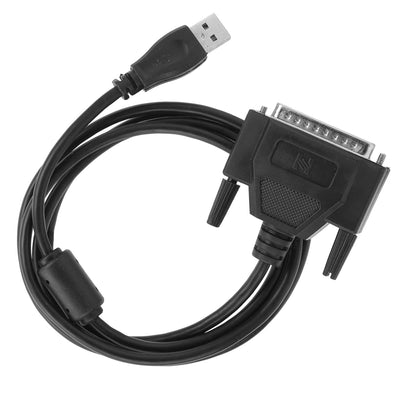 CNC-USB-Adapterkabel, schwarz DB25 12-Mbit/s-USB-Kabel zum Parallelkonverter Transformator Computer-