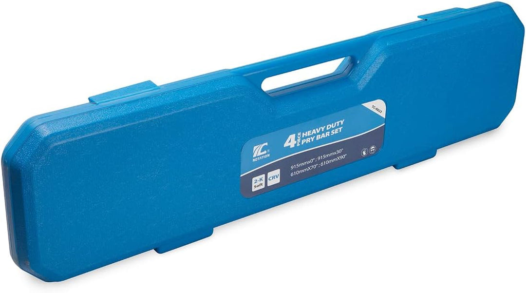 60cm 90cm 4 tlg Schwerlast Stemmhebel-Satz mit Kunststoff-Softgriff und Metall-Schlagköpfen, Brechei