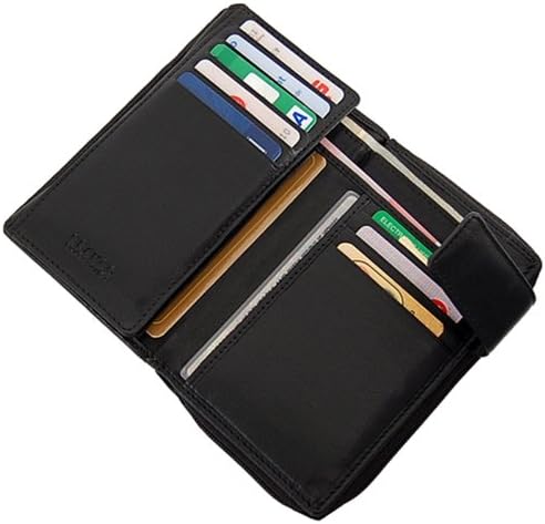 GoBago Branco Leder Damen Geldbörse Portemonnaie Geldbeutel 14x9x2cm (Jeans-Blue), Jeans-blue