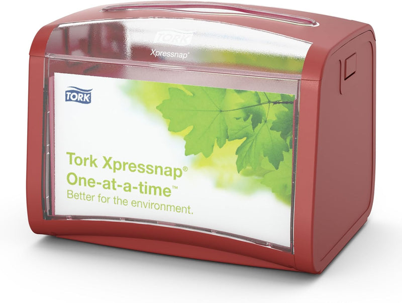 Tork Xpressnap Tischspender Rot N4, Signature Linie, 15,5 cm × 20,1 cm × 15,0 cm, 272612 (x4), Rot