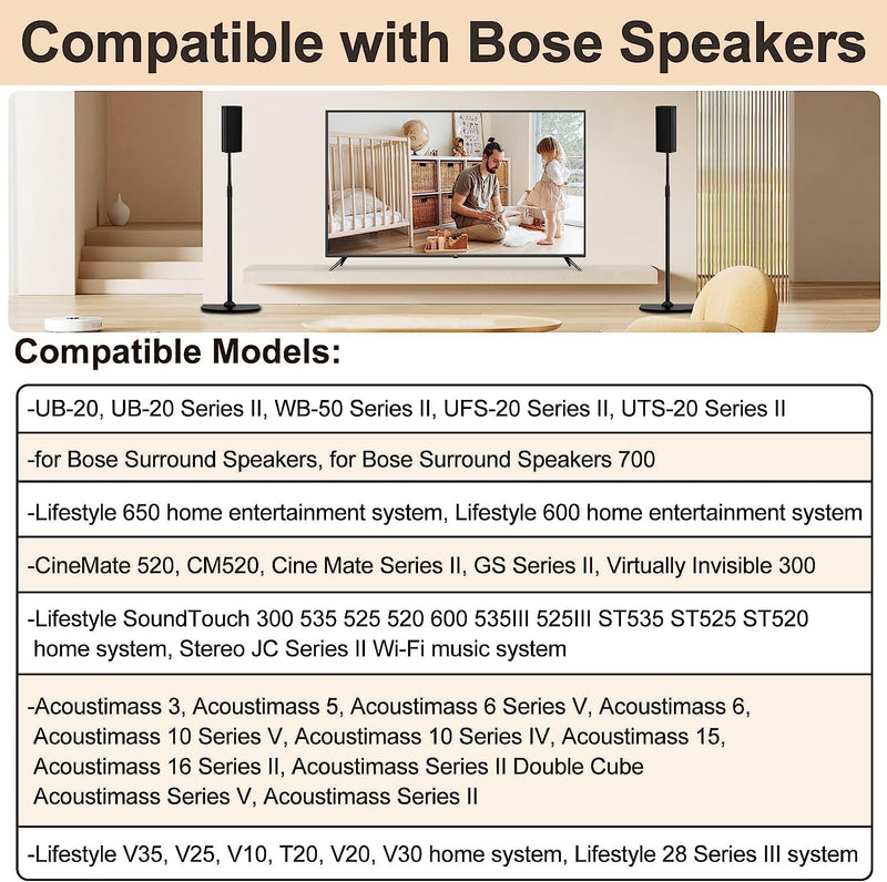 Verstellbarer Ständer für Bose Lautsprecherständer, für Bose OmniJewel Lifestyle 650, Surround Speak