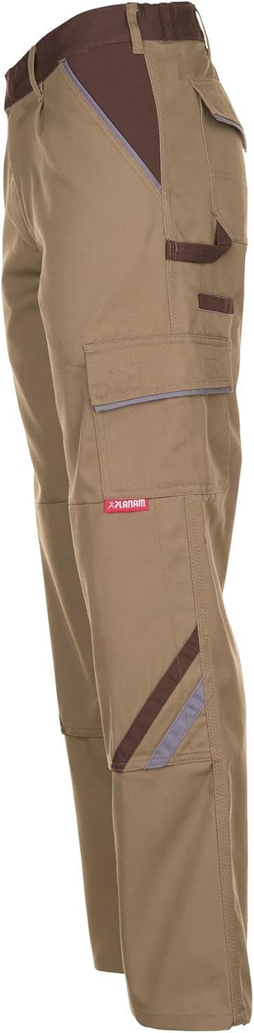 Planam Highline Herren Bundhose Khaki braun Zink Modell 2324, Grösse 26 Khaki/Braun/Zink 26, Khaki/B