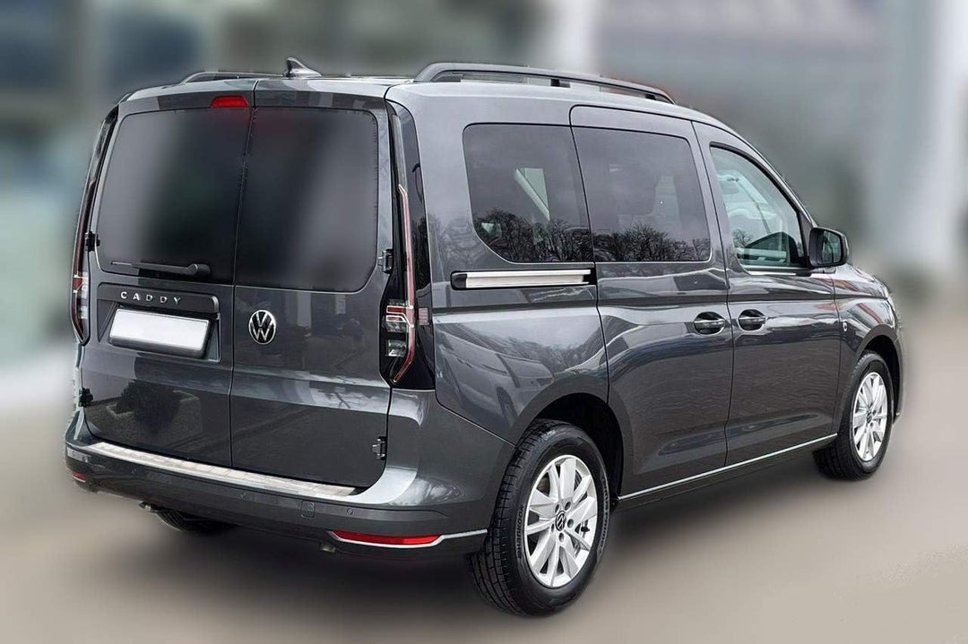 Ladekantenschutz aus Edelstahl mit 3D Abkantung passend für VW Caddy V ab 11/2020/Ford Tourneo Conne
