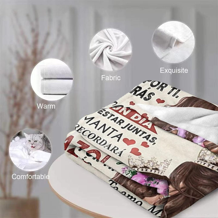 Kuscheldecke Personalisierte Geschenke,Decke An Meine Tochter Deutsch ,Mutter zu Tochter Briefdecke,