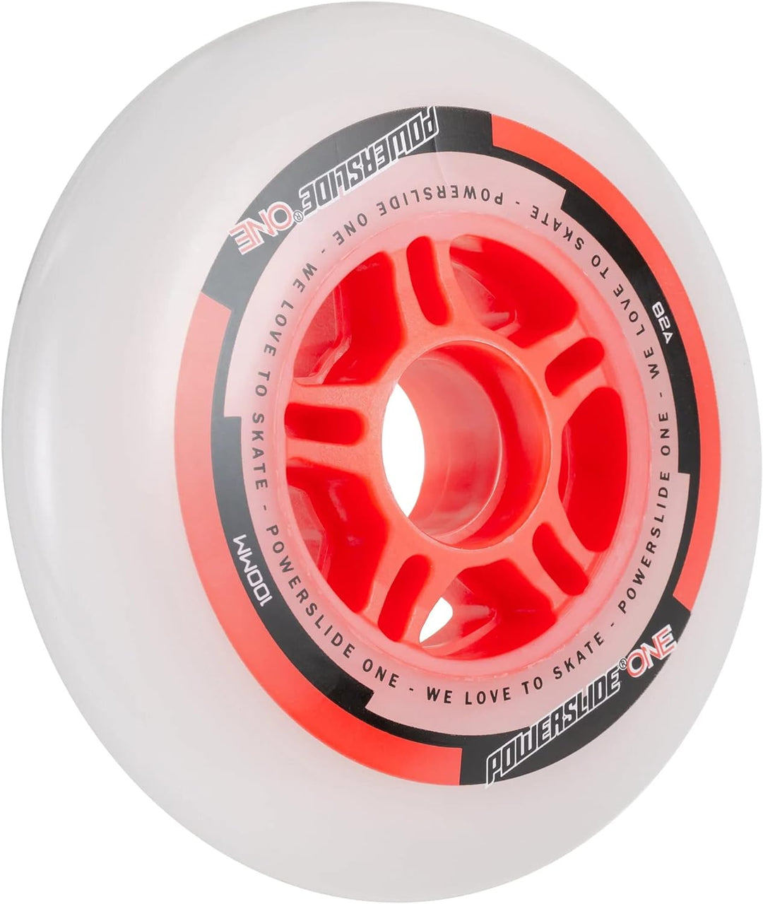 POWERSLIDE ONE 4er Pack Rollenset 2022 red 100mm/82a, 100mm/82a