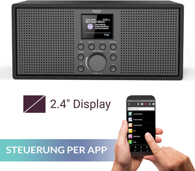 XORO DAB 700 IR - WLAN Internet Radio mit UKW und DAB+, Spotify Connect, Bluetooth, USB Mediaplayer,