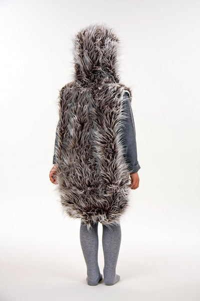 Festartikel Müller ärmelloses Igel Kinderkostüm mit Kapuze in der Grösse 116, 118.706.16, Grau/Beige