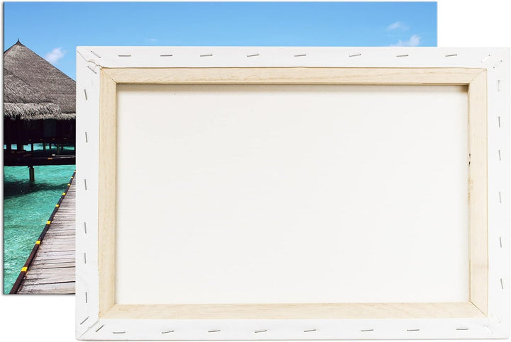 deyoli Paradis am Meer im Format: 80x60 als Leinwandbild, Motiv fertig gerahmt auf Echtholzrahmen, H