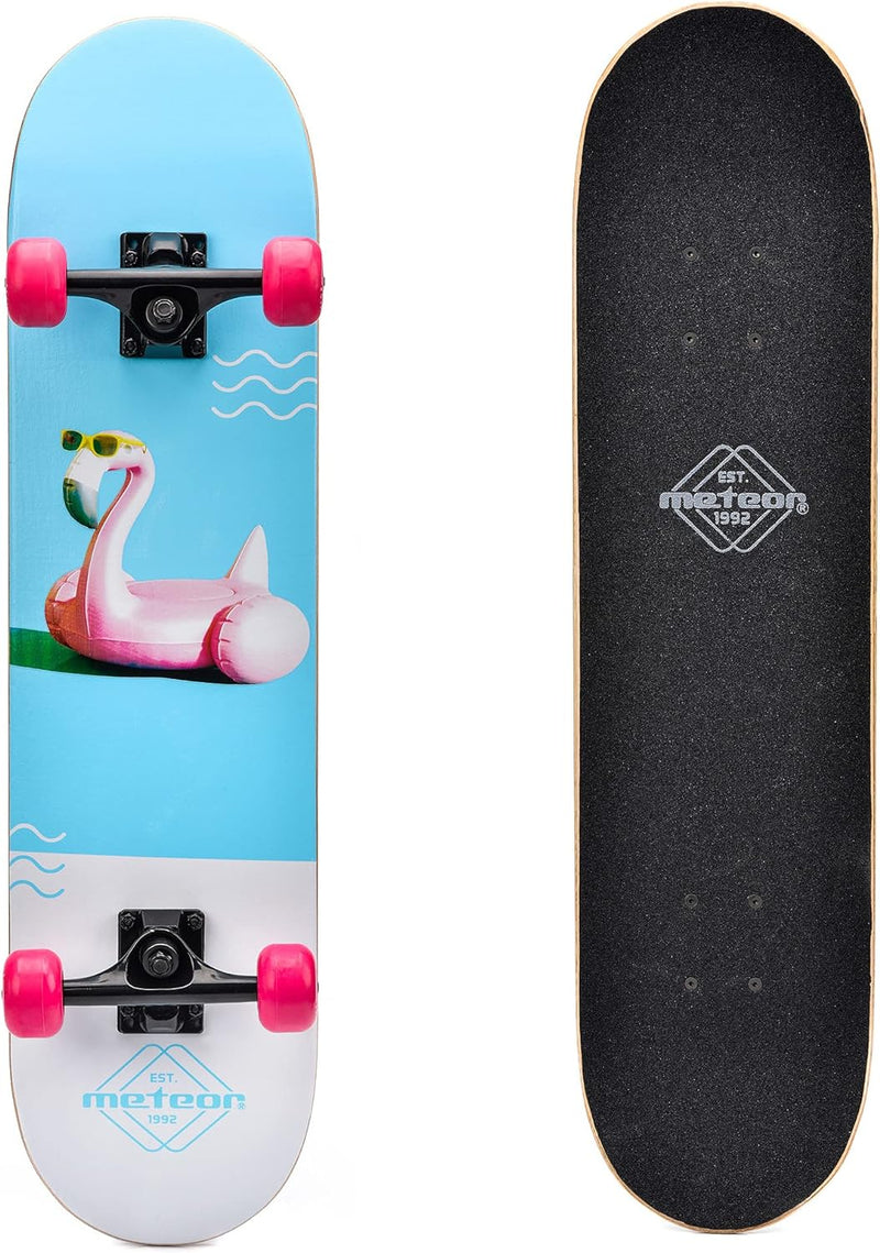 meteor Holz Skateboard Kinder - Mini Cruiser Kickboard - Skateboard mädchen Rollen Board - hohe Qual