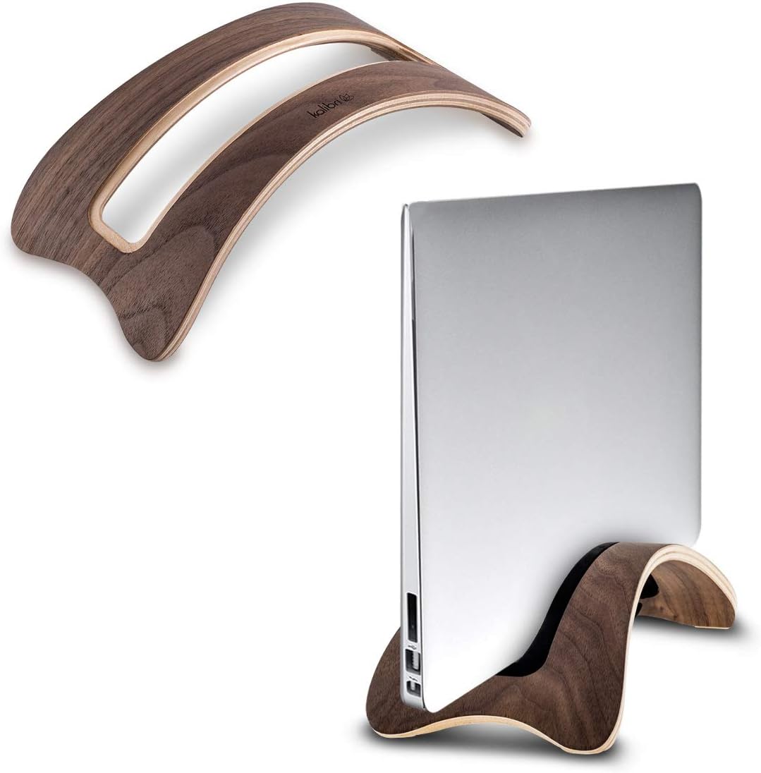 kalibri Laptop Ständer Notebook Stand - Halterung aus Holz 3X Silikoneinsatz für MacBook Air/Pro/Pro