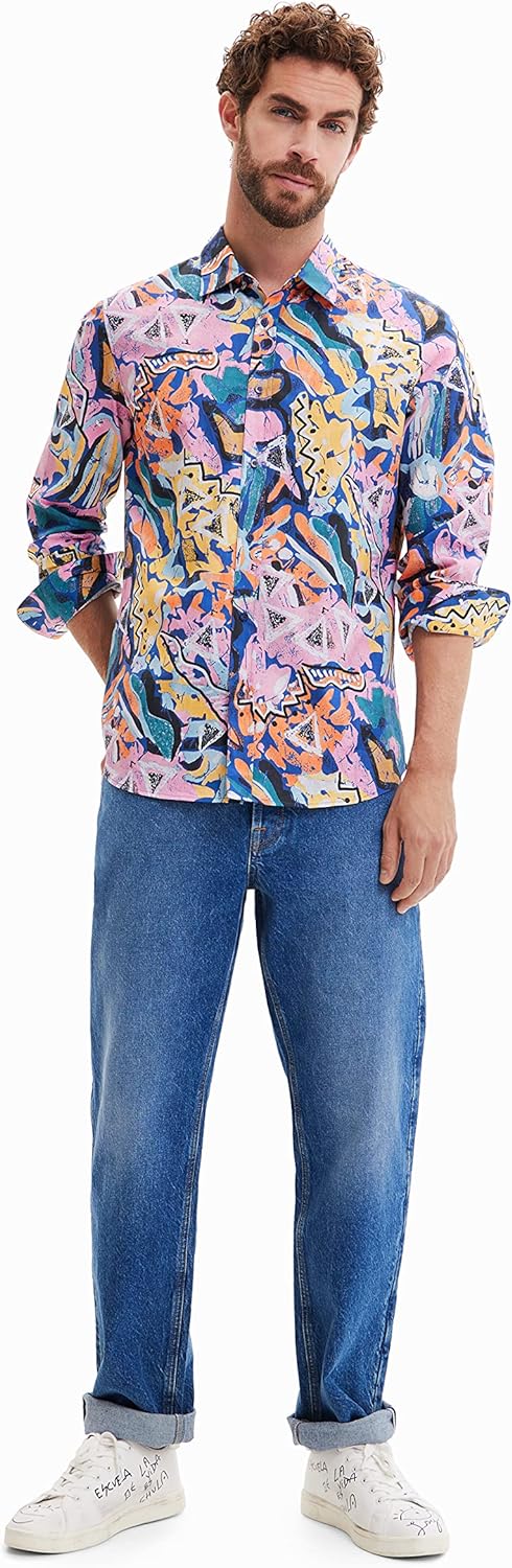 Desigual Herren Shirt S Material Finishes, S Material Finishes