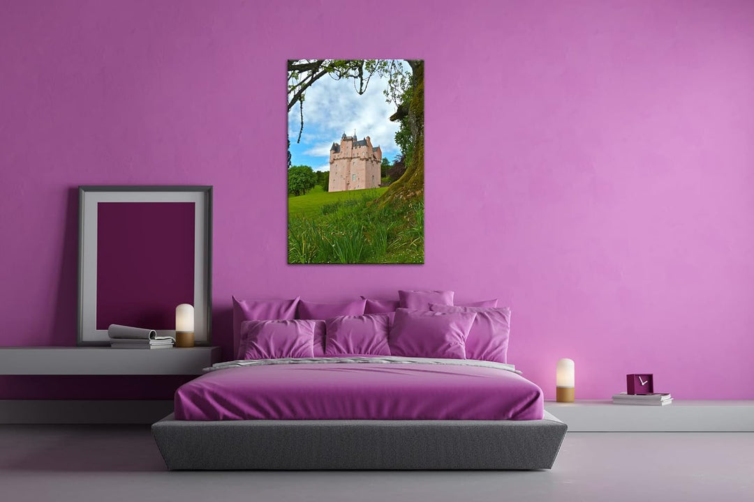 deyoli Festung in Schottland Format: 80x60 als Leinwandbild, Motiv fertig gerahmt auf Echtholzrahmen