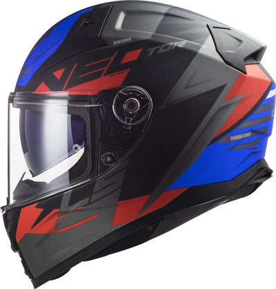 LS2 Vector II Absolute Helm Schwarz/Rot/Blau L (59/60) L schwarz matt, L schwarz matt