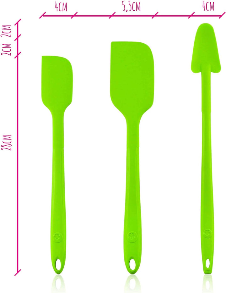 Kochblume Schaber-Set - Restelöffel L & Design Teigschaber L & Design Teigschaber M 3er Set | Premiu