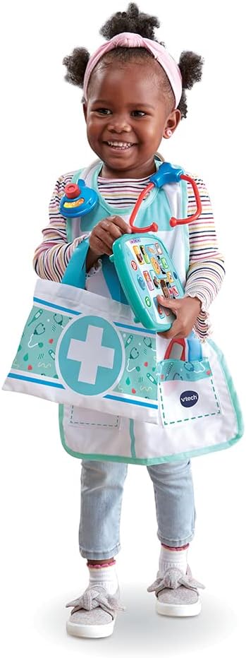 VTech - Elektronisches Lehrlings-Set, Doktorkoffer mit interaktiven Kinder-Tablets und Lernspielen,