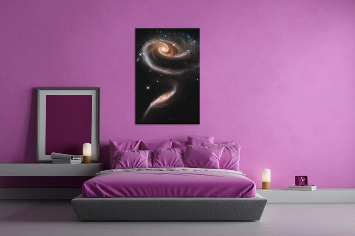deyoli gigantisches Universum im Format: 100x70 als Leinwandbild, Motiv fertig gerahmt auf Echtholzr