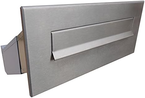 D-042 Edelstahl Mauerdurchwurf Briefkasten (Tiefe: 35-50 cm) - LETTERBOX24.de