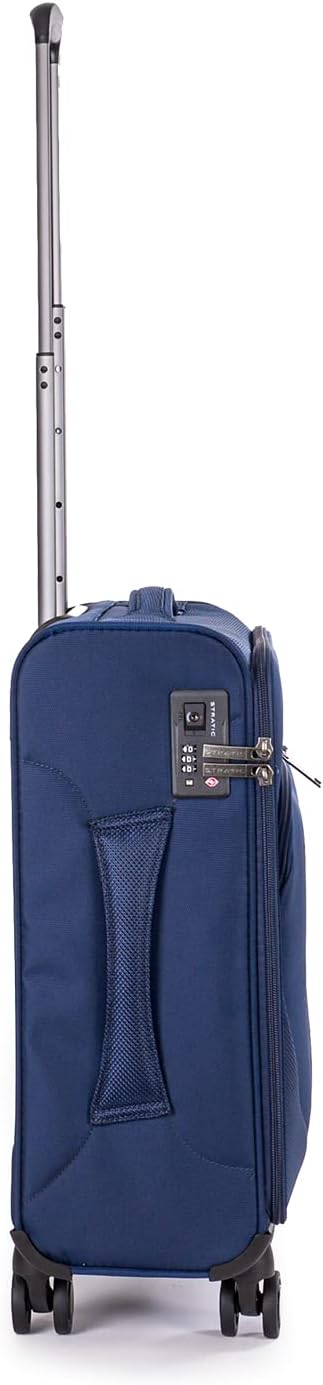 Stratic Mix Koffer Weichschale Reisekoffer Trolley Rollkoffer Handgepäck, TSA Kofferschloss, 4 Rolle