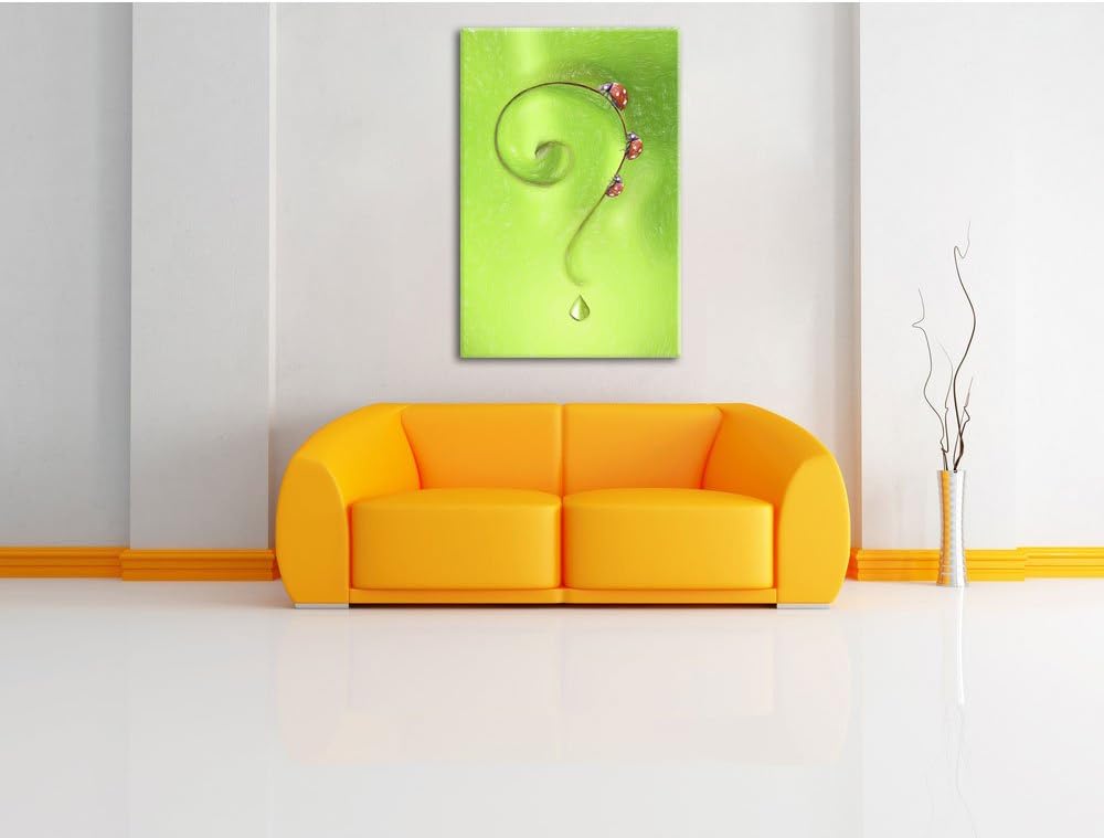 Pixxprint Marienkäfer als Leinwandbild/Grösse: 100x70 / Wandbild/Kunstdruck/fertig bespannt, 100x70