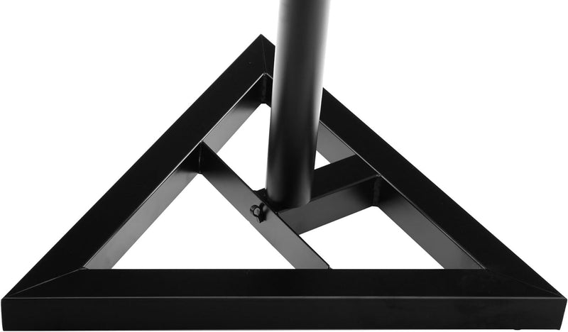 Pronomic SLS-10 Stativ für Studio Monitor Ständer (Höhenverstellbar 80 cm bis 130 cm) Schwarz pulver