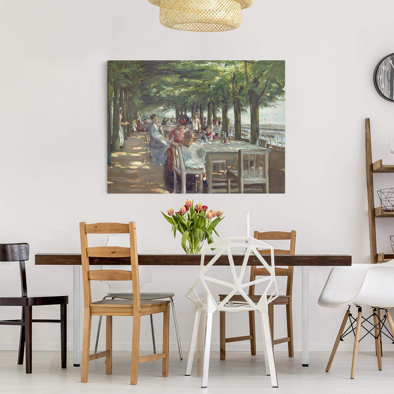 Bilderwelten Leinwandbild Max Liebermann Terrasse des Restaurants Jacob Querformat 90 x 120 cm 90cm