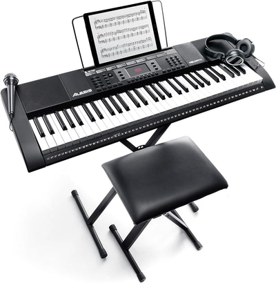 Geschenk für Klavier-Anfänger - Alesis Melody 61 E Piano mit Lautsprechern, Kopfhörern, Mikrofon, Kl